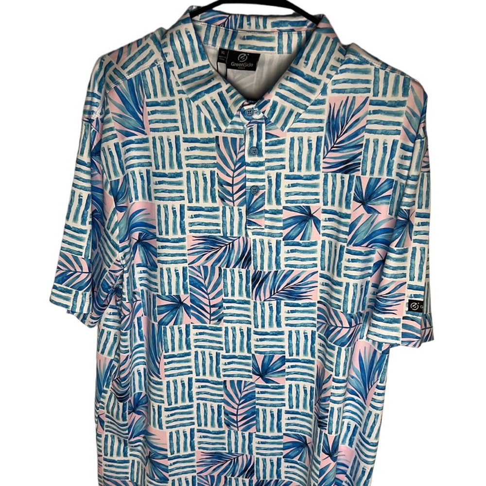 GreenSide Malibu Weave Golf Polo Shirt Men’s Size XL